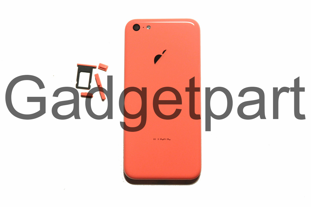 Задняя крышка (комплект кнопок, сим-лоток) iPhone 5C Розовая (Pink) Оригинал