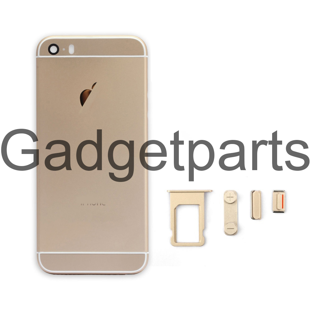Задняя крышка iPhone 5S под iPhone 6 Золотая (Gold)
