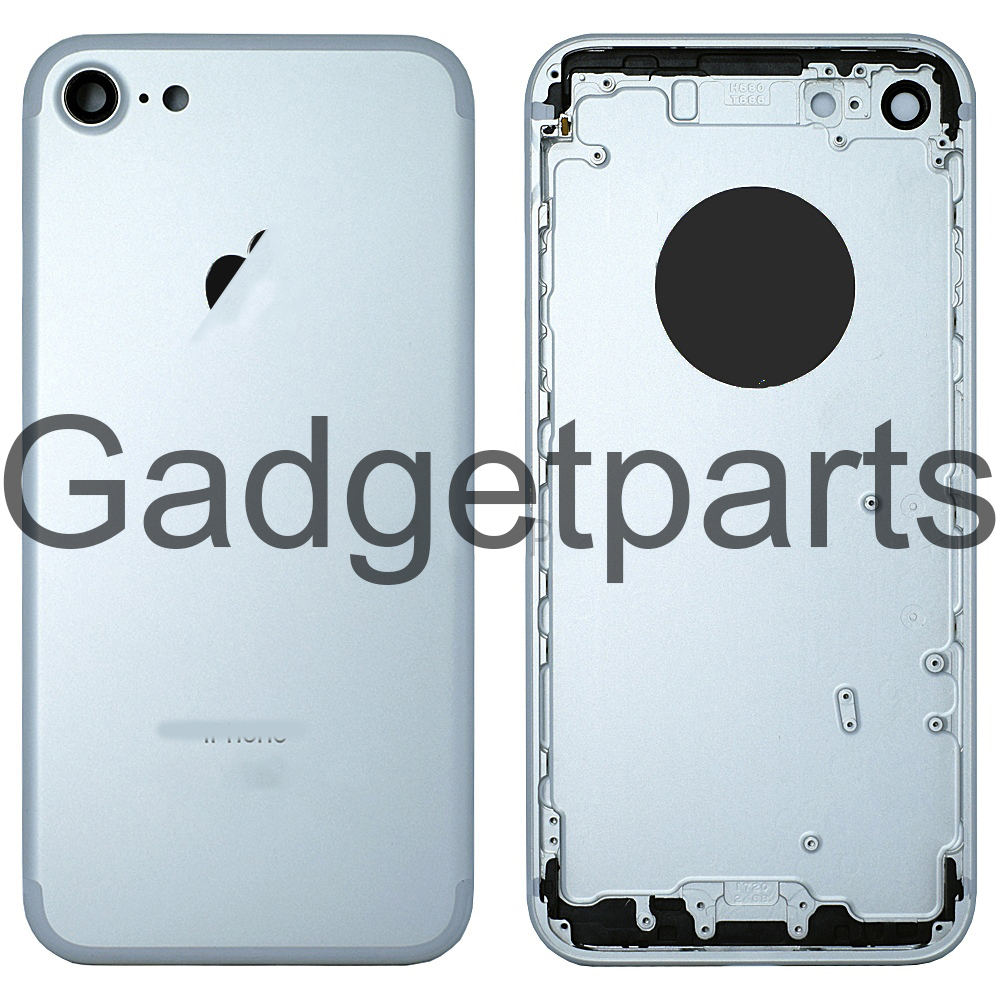 Задняя крышка iPhone 7 Серебряная, Белая (Silver, White)