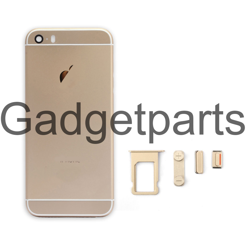 Задняя крышка iPhone 5 под iPhone 6 Золотая (Gold)