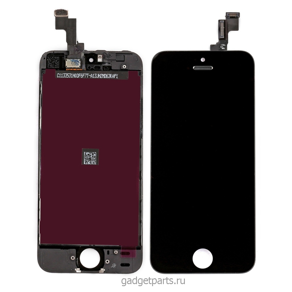 Модуль (дисплей, тачскрин, рамка) iPhone 5S, SE Черный (Black) OEM