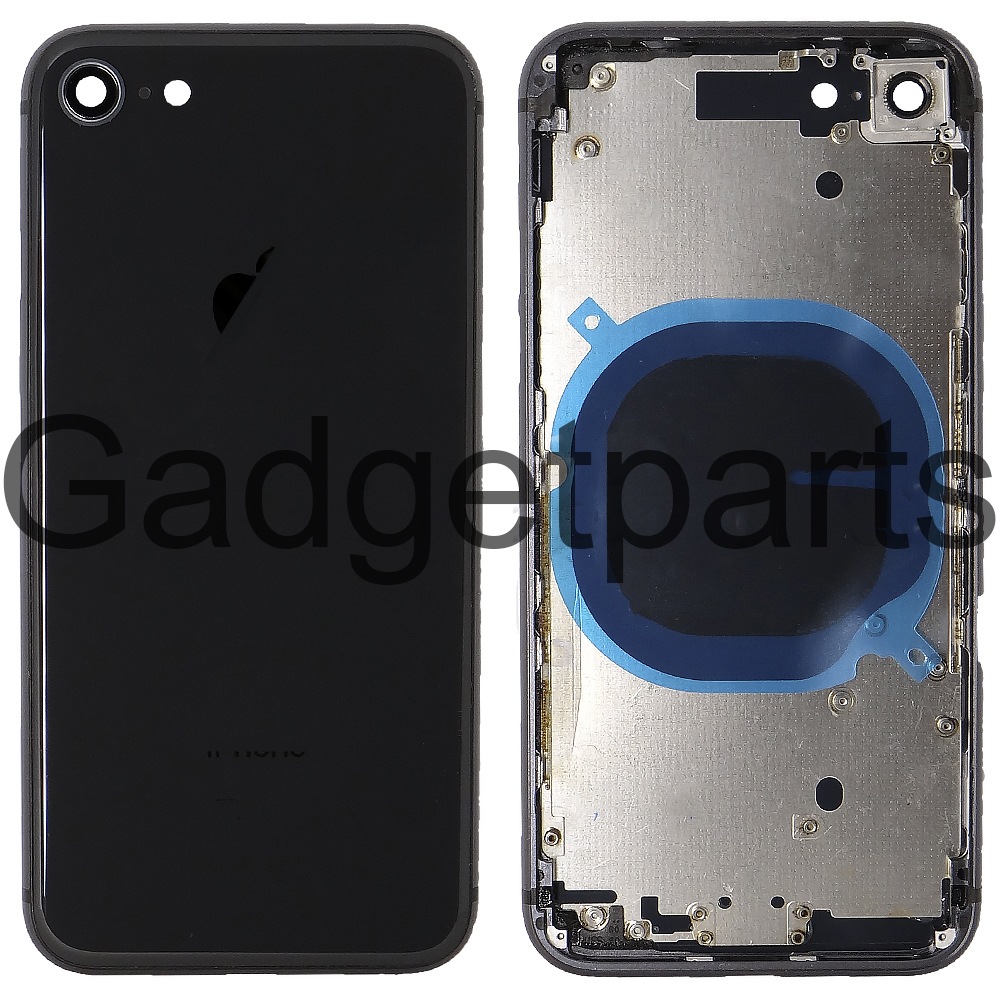Задняя крышка в сборе iPhone 8 Черная (Space Gray, Black)