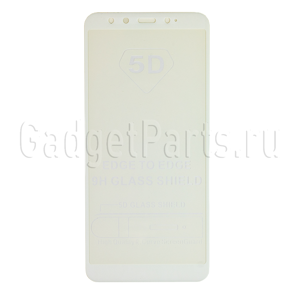 Защитное противоударное стекло 3D Xiaomi Mi 6X, Mi A2 Белое (White)