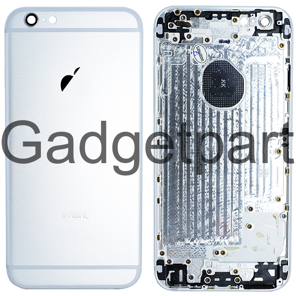 Задняя крышка iPhone 6 Серебряная, Белая (Silver, White)