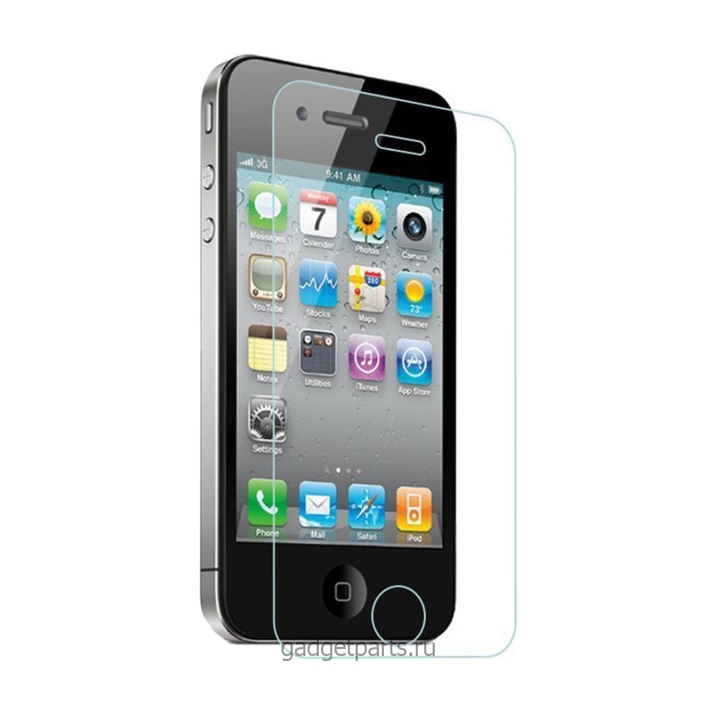 Защитное противоударное стекло iPhone 4, 4S