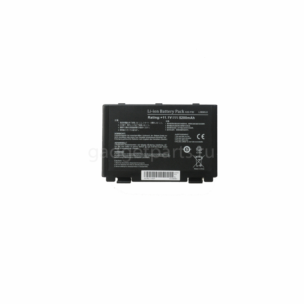 Аккумуляторная батарея для ноутбука Asus K40, F82 11.1v (A32-F82) 5200mAh Аккумуляторная батарея для ноутбука Asus K40, F82 11.1v (A32-F82) 5200mAh