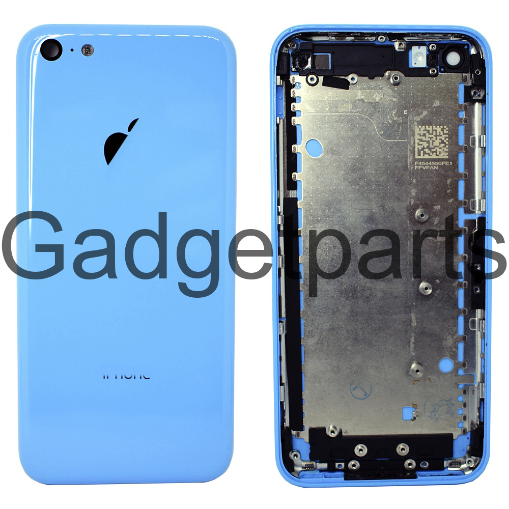 Задняя крышка (комплект кнопок, сим-лоток) iPhone 5C Синяя (Blue) Оригинал