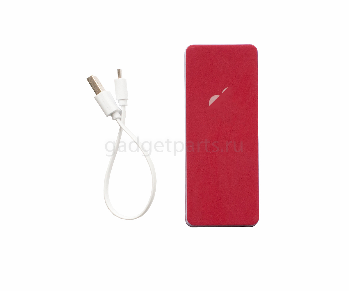 Внешний аккумулятор Power Bank с логотипом Apple 6000 mAh Красный (Red)