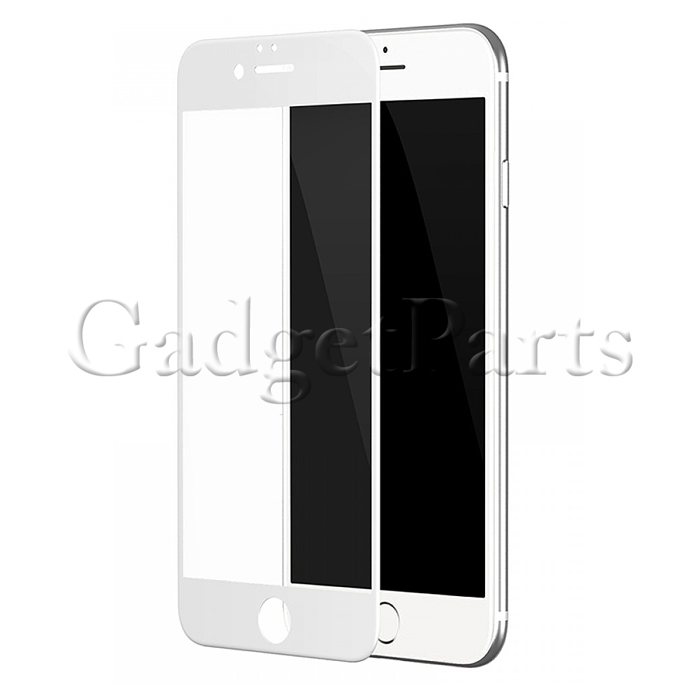 Защитное противоударное стекло 3D iPhone 7, 8 Белое (White)