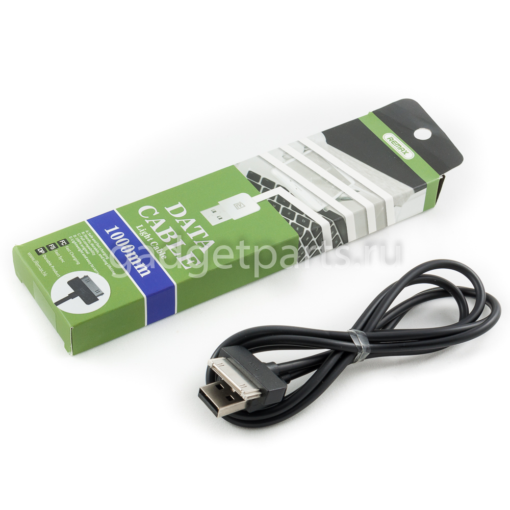 USB кабель, сетевой шнур iPhone 3G, 3GS, 4, 4S, iPad 2, 3 Remax RC006 Черный (Black)