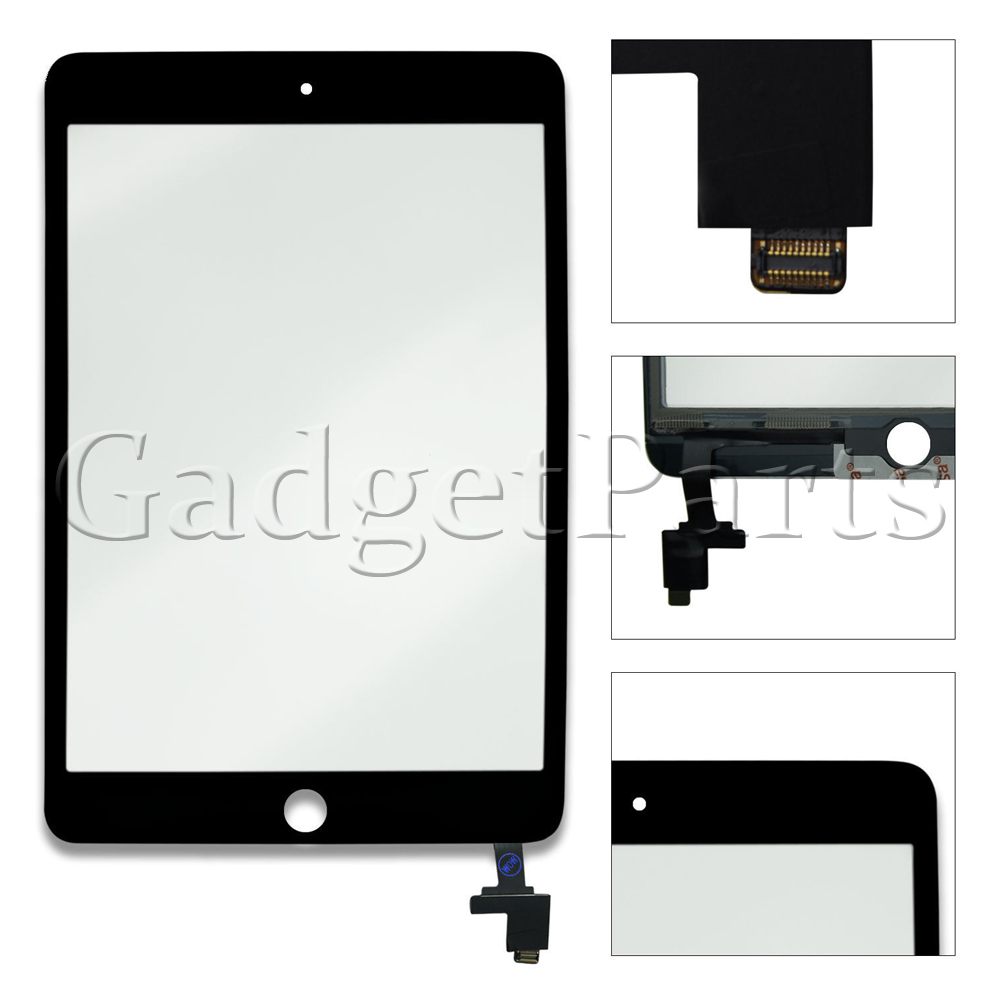 Сенсорное стекло, тачскрин в сборе (Контроллер, скотч) iPad mini 3 Retina Черный (Black) Оригинал