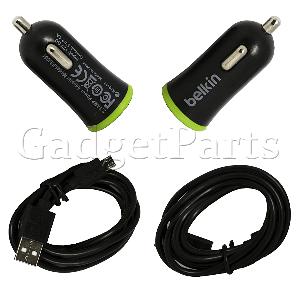 Автомобильное зарядное устройство на 1 USB-порт, кабель micro USB Belkin