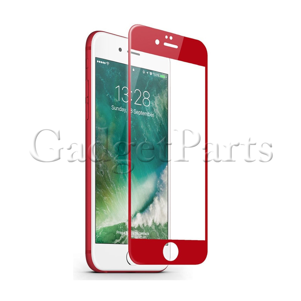 Защитное противоударное стекло 3D iPhone 7 Plus, 8 Plus Красное (Red)