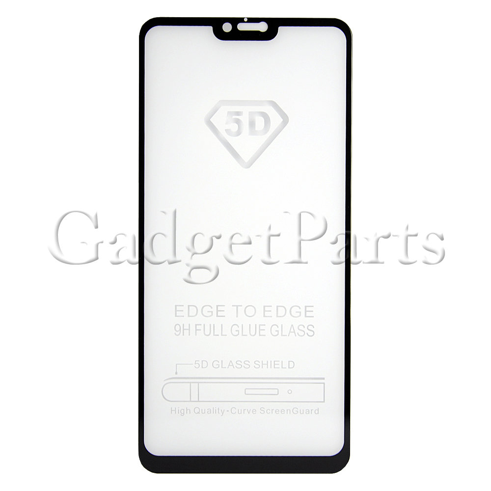 Защитное противоударное стекло 3D Xiaomi Mi 8 Lite Черное (Black)