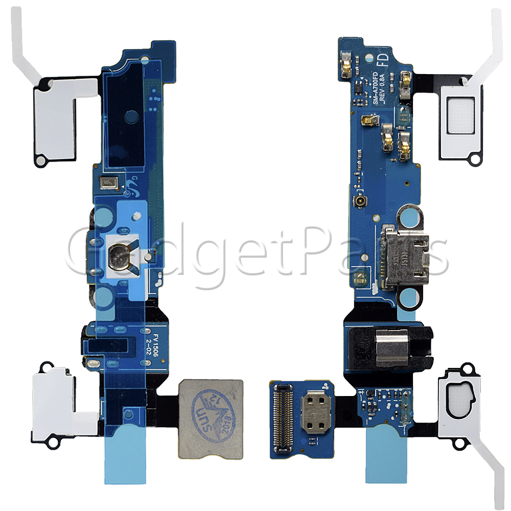 Нижний шлейф с системным разъемом, аудио разъемом, микрофоном, шлейфом на сенсорные кнопки, шлейфом кнопки Home Samsung Galaxy A7 2015, SM-A700F