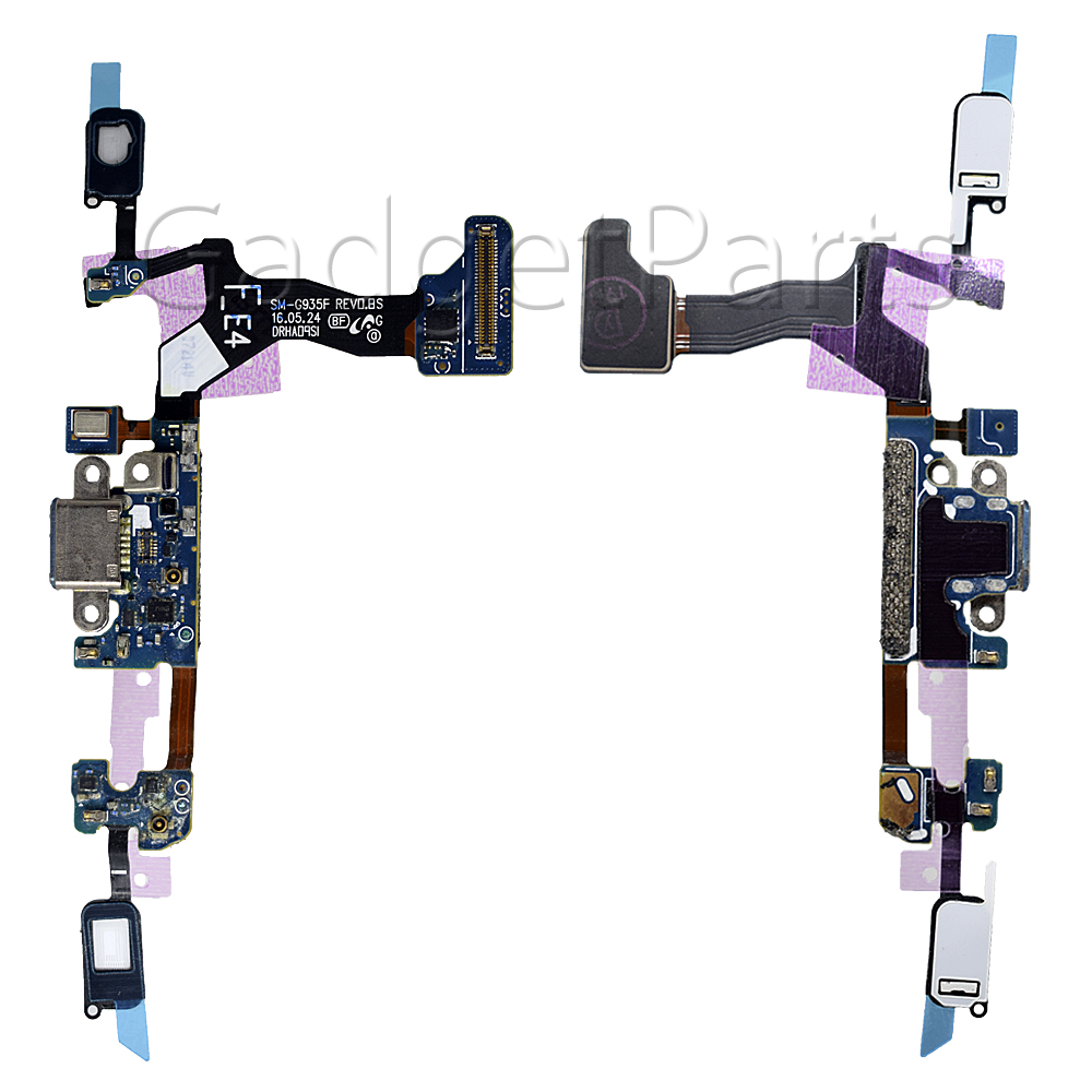 Нижний шлейф с системным разъемом, микрофоном, шлейфом на сенсорные кнопки Samsung Galaxy S7 Edge, G935F
