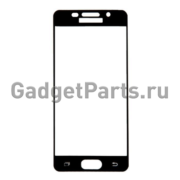 Защитное противоударное стекло 3D Samsung Galaxy A3 2016 Черное (Black)