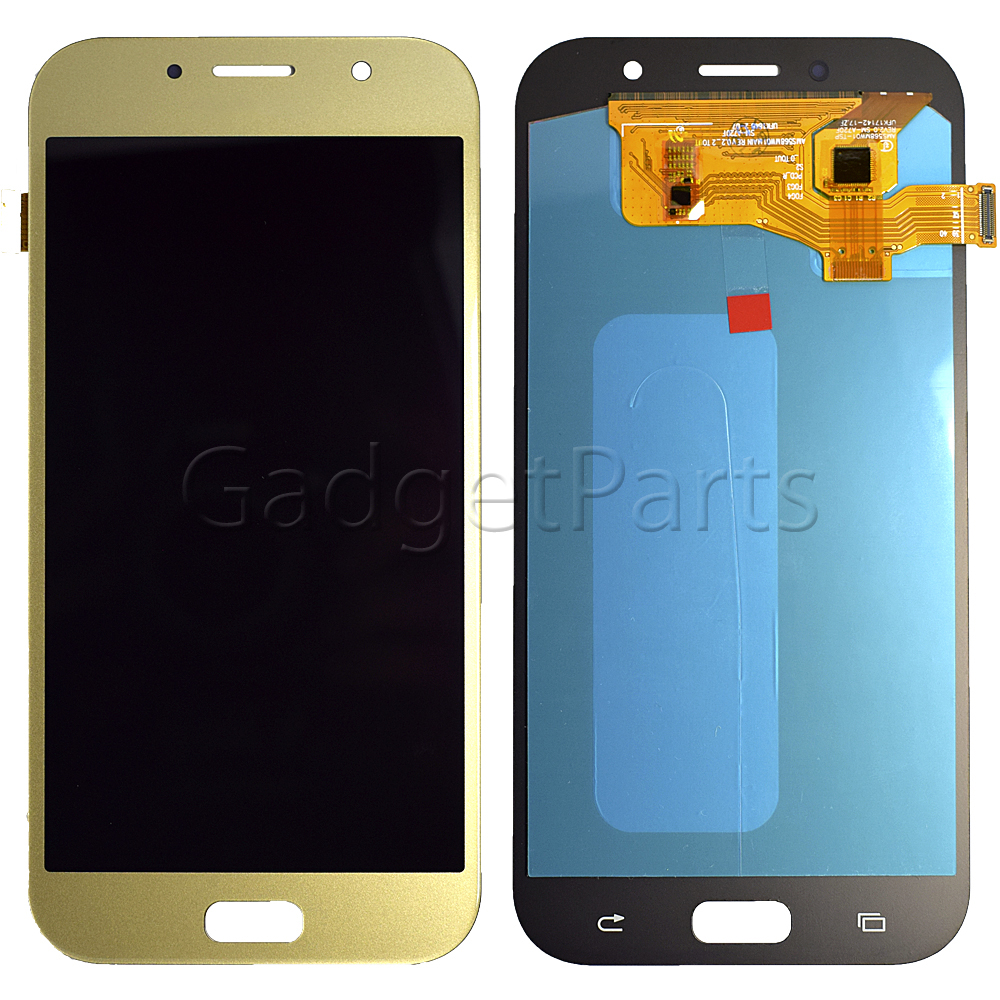 Модуль (дисплей, тачскрин) Samsung Galaxy A7 2017, A720F Золотой (Gold) (OLED)