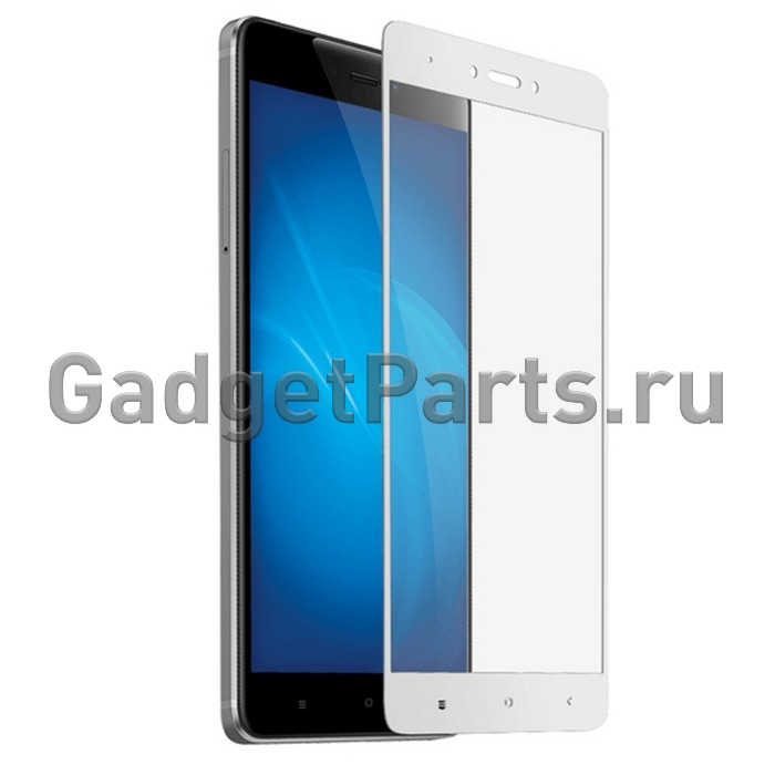 Защитное противоударное стекло 3D Xiaomi Redmi Note 4 Белое (White)