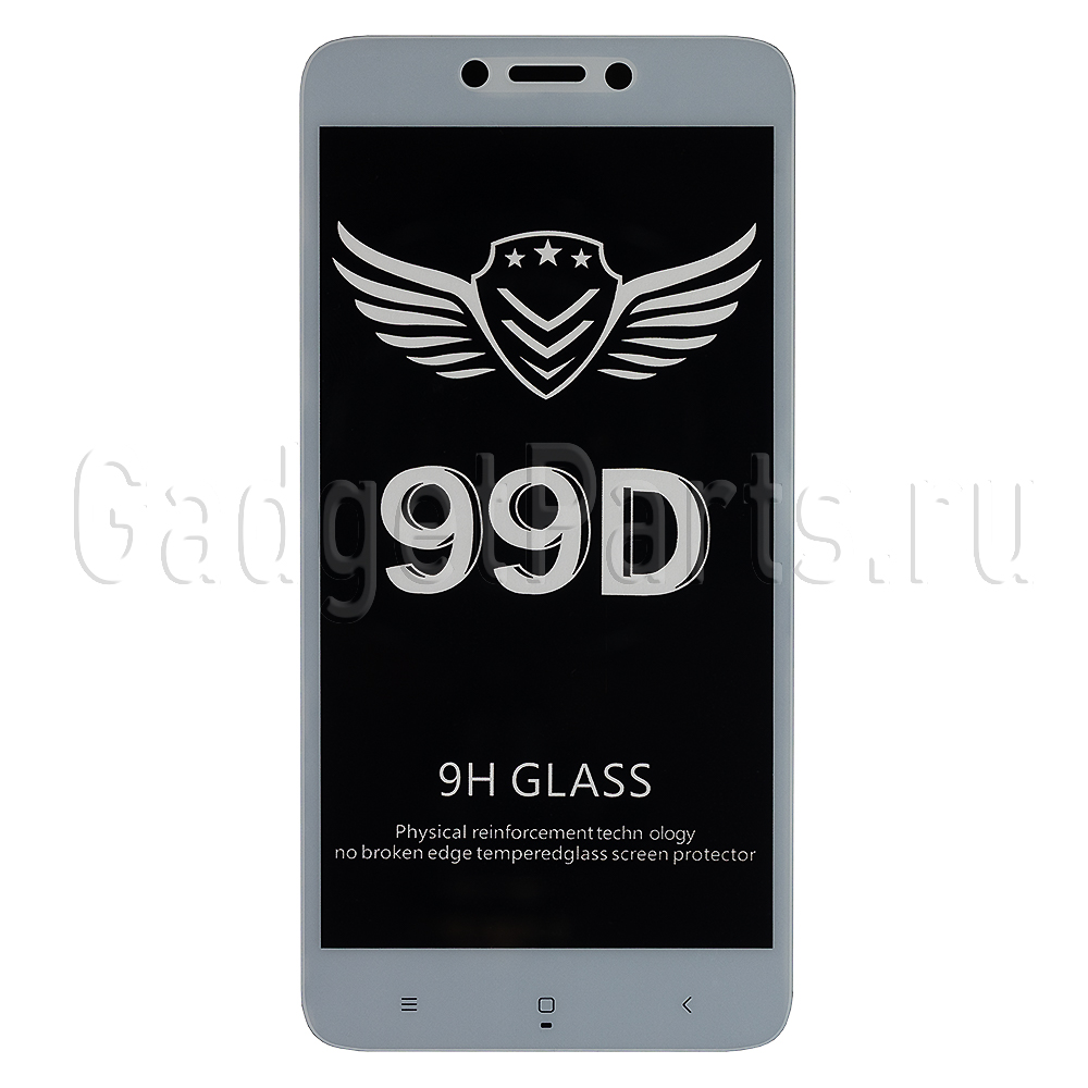 Защитное противоударное стекло 3D Xiaomi Redmi 4X Белое (White)