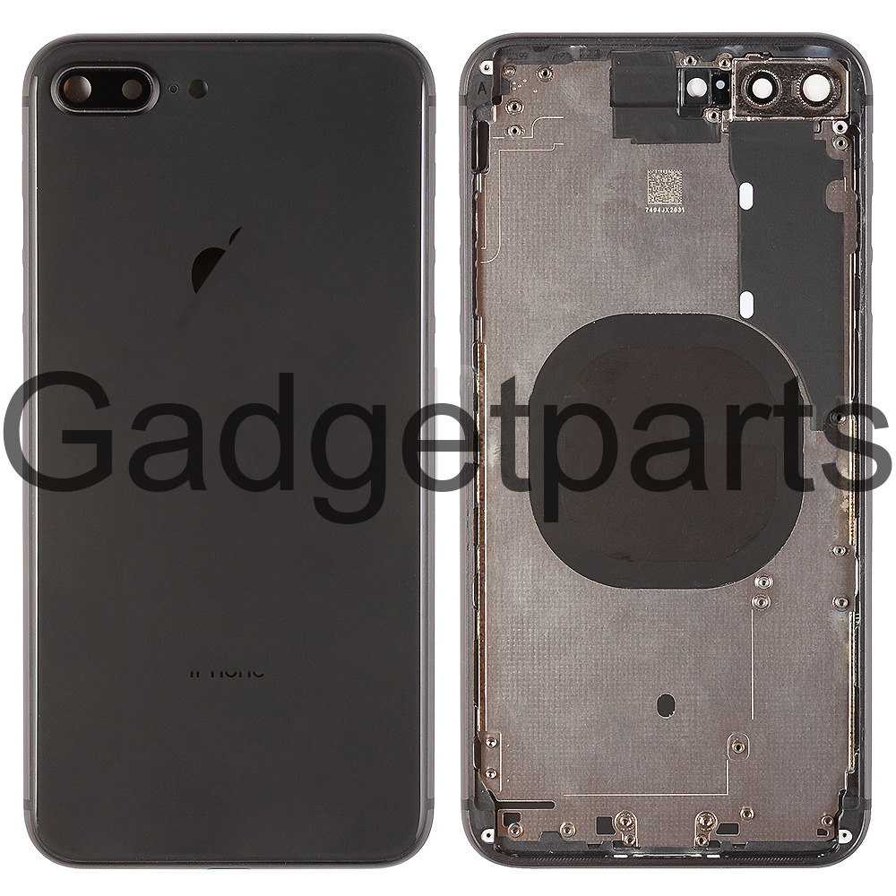 Задняя крышка в сборе iPhone 8 Plus Черная (Space Gray, Black) Оригинал