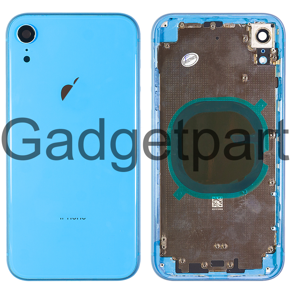 Задняя крышка в сборе iPhone XR Голубая (Blue)