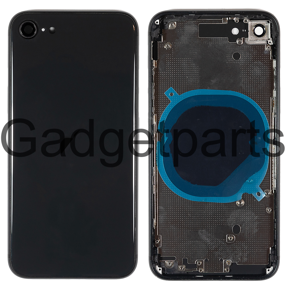 Задняя крышка в сборе iPhone SE (2-го поколения) 2020 Черная (Space Gray, Black)