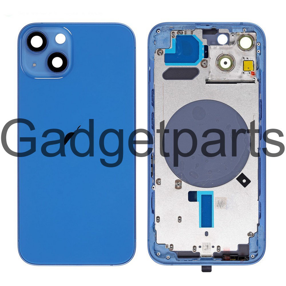 Задняя крышка в сборе iPhone 13 mini Синяя (Blue)