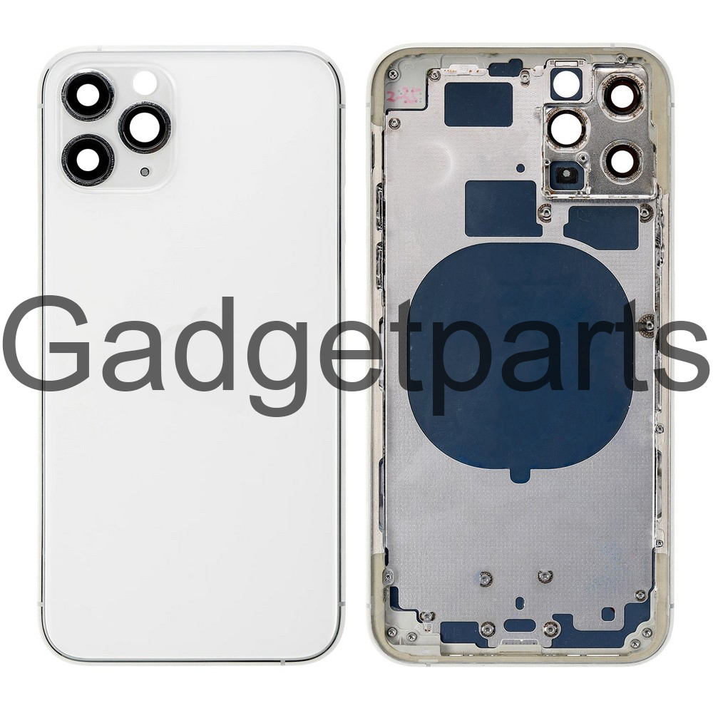 Задняя крышка в сборе iPhone 11 Pro Серебряная, Белая (Silver, White)